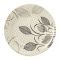 Sky Melamine Leaf-Print Deep Plate, Grey, 8 Inches, Elegant Tableware, Durable Dish