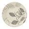 Sky Melamine Leaf-Print Deep Plate, Grey, QTR, Stylish Tableware, Durable Dish