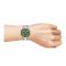 Obaku Men's Denmark Chrome Square Dial & Green Background With Two Tone Bracelet Chronograph Watch, V275gCESC