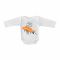 The Nest Interlock Long Sleeve Body Suit Applique For Boys FlyAway, White