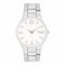 Omax Women's White Round Dial With Chrome Bracelet Analog Watch, ODC005L043