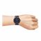 Omax Women's Quartz Navy Blue Round Dial & Texture Strap Analog Watch, HX11R44I
