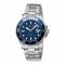 Obaku Men's Strand Denmark Blue Round Dial With Chrome Bracelet Chronograph Watch, S727GDCLSC