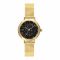 Obaku Women's Round Black Designed Dial With Yellow Gold Bracelet Analog Watch, S733LXVLML