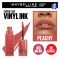 Maybelline New York Super Stay Vinyl Ink Longwear No-Budge Liquid Lipcolor, Highly Pigmented Color and Instant Shine, 15, Peachy