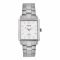 Omax Men's Silver Square Dial & Bracelet Analog Watch, HBJ923PH03