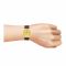 Omax Men's Quartz Golden Round Dial With Brown Texture Strap Analog Watch, OAS125QB01