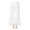 Basix Cotton Classic White Bell Bottom Twin Net Laces Trouser, LT-607