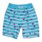 Children's Clothing Boys Shorts Sea Wave Design, Turquoise, V-B471