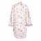 Basix Women's Lawn Vanila White & Pink Flora Shirt, LS-502