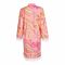 Basix Women's Lawn Multi Shades Of Pink Shirt With Net Laces & Button, LS-503