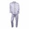 Basix Men's Yarn Dyed Cotton 2-Pack Loungewear Set, Grey & White, LW-813