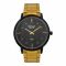 Omax Men's Black Round Dial & Background With Rust Gold Chain Analog Watch, ASL001BG02
