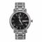 Omax Men's Chrome Round Dial With Black Background & Chrome Chain Analog Watch, HYC025P002