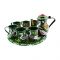 Star Shine Truck Art Chainak Set With Cups, Green