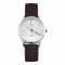 Omax Women's Chrome Round Dial With Brown Strap Analog Watch, HXL01P65I