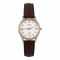 Omax Women's Golden Round Dial With Plain Brown Strap Analog Watch, JXL05-BRWN