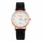 Omax Women's Rose Gold Round Dial With Textured Strap Analog Watch, HXL03P62I