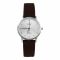 Omax Women's Chrome Round Dial With Plain Brown Strap Analog Watch, HXL02P65A