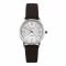 Omax Women's Chrome Round Dial With Plain Brown Strap Analog Watch, DX24P65I