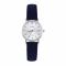 Omax Women's Chrome Round Dial With Navy Blue Strap Analog Watch, HDL07P64I