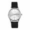 Omax Women's Chrome Round Dial With Textured Black Strap Analog Watch, HDL09P62I