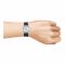 Omax Women's Chrome Round Dial With Plain Black Strap Analog Watch, 00PR0012IB08