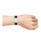 Omax Men's Golden Round Dial With Textured Black Strap Analog Watch, PR0003-T-T