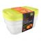 Appollo Crisper Food Container, 3-Pack Set, Large, Light Green, 1700ml