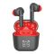 Audionic Pure Bass ENC Environmental Noise Cancellation Wireless Airbud-590, Black + Red