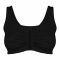 IFG Cotton Front Open Bra, Black