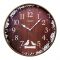 Z.A Wall Clock, Wooden Texture Background with Brown Border, CCB-592