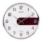 Z.A Wall Clock,  White Background with Brown Border, CCB-572B