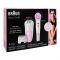 Braun Silk-Epil 5 Legs,Body & Face Brush Beauty Set-5, White/Pink, SES5895