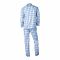 Basix Men’s Yarn Dyed Sky Blue & Off-White Plaid Checks Loungewear, 2-Pack Set, LW-820