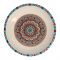 Sky Melamine Nihari Plate, Ajrak Print, 8 Inches, Cultural Design, Durable Tableware