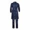 Basix Girls Navy Blue Lace Embellished Cotton Cambric, 2 Piece - Shirt & Trouser, GRL-159