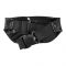 Pure Leather Belt Pouch With Zipper Pockets, Black, For Men & Women