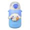 Cinnamoroll Plastic Thermos Cup Cute Water Bottle With Straw & Strap, Leakproof, Sky Blue, 8075B