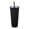 Barbie Sparkle Plastic Straw Cup With Straw, Water Cup Drinking Bottle, Black, NL8807