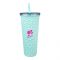 Barbie Sparkle Plastic Straw Cup With Straw, Water Cup Drinking Bottle, Sea Green, NL8807