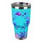 World Oceans Day Stainless Steel Tumbler Water Bottle, Travel Mug, Blue, GWB-522