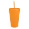 Spider-Man Double-Layer Plastic Straw Cup, Water Cup Drinking Bottle, Orange, NL2205