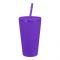 Spider-Man Double-Layer Plastic Straw Cup, Water Cup Drinking Bottle, Purple, NL2205