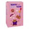 Happy Bear Plastic Water Bottle With Strap, Pink, TQ1022