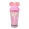 Barbie Plastic Smile Tumbler Water Bottle With Straw, Light Pink, Bpa Free, Insulated Travel Mug, YS-WS572