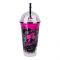 Barbie Theme Plastic Tumbler Water Bottle With Straw, Black, Bpa Free, Travel Mug