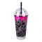 Barbie Theme Plastic Tumbler Water Bottle With Straw, Black, Bpa Free, Insulated Travel Mug, YBW933