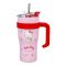 Hello Kitty Plastic Tumbler Water Bottle With Straw & Handle, Pink, Travel Mug