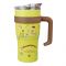 Pompurin Plastic Tumbler Water Bottle With Straw & Handle, Yellow, Travel Mug